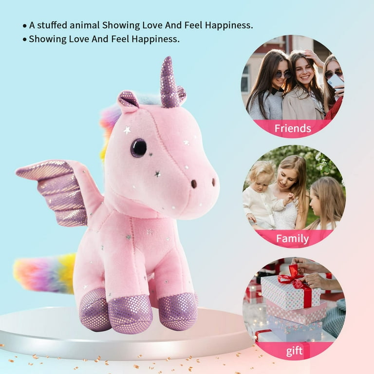 Unicorn Stuffed Animals, 8in/20cm, Cute Unicorn Gift Toys for 3 -8 Years  Old Girls,Unicorns Birthday Gifts Soft Plush Toys Set for Baby, Toddler,  Girls, Kids,Decor 