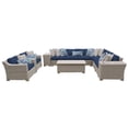 thumbnail image 1 of Coast Ensemble de Meubles de Patio en Osier d'Extérieur 11 Pcs Bleu Marine, 1 of 2