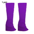 thumbnail image 2 of 2pack/lot Retro leg Texture Warmth Trend Fashinable 2pieces High Multicolor Concert And leg For Occasions - Multicolor Soft Skin-friendly Light Purple, 2 of 6