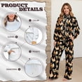 thumbnail image 7 of SCRAWLGOD Rooster Print Black Women 2 Piece Lounge Sets Turtleneck Pullover Sweatsuit Fall Outfits Matching Wide Leg Sweatpants Set Casual Tracksuit Cozy Trendy Clothes, XL, 7 of 7