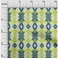 thumbnail image 1 of oneOone Cotton Poplin Fabric Diamond & Swirl Ikat Decor Fabric Printed BTY 42 Inch Wide, 1 of 4