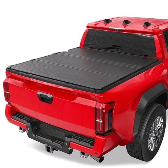 Suitable for Tri Fold Hard Truck Bed Tonneau Cover Compatible with 2014-2025 Toyota Tundra Fleetside for Models with The Deckrail System 5.5 FT-3 Fold Aluminum Bed 66.7 inch