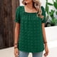thumbnail image 2 of Blusa de gasa con cuello cuadrado de manga corta de color sólido de verano para mujer OAVQHLG3B Store  lin121212, 2 of 4