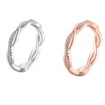 thumbnail image 2 of Couples Wedding Crystal Ring Punk Twist Loop crystal ring Circle Woman Man Girls Lady Party Jewelry Rings, 2 of 9