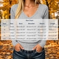 thumbnail image 3 of yillto Womens Basic Tops Ribbed Long Sleeve Shirts Slim Layered Tops V Neck Stretchy Lightweight Sweater, 3 of 8