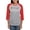 Heather/Red, variant on CafePress - Delta Chi Fraternity Full Color Logo Long Sleeve T Shirt - Womens Baseball Tee