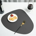 thumbnail image 4 of Fiudx Artículos en oferta con ofertas flash Camino de mesa moderno y hermoso, manteles individuales de cuero de doble cara, estilo occidental, tapetes aislantes del calor para el hogar, 4 of 6