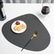 thumbnail image 4 of Leather Table Runner Placemat | Double Sided Heat Insulation Mat | Elegant Modern Western Style | Non-Slip Washable PU | Reversible Design | 13.39x16.54in | Single Piece | Dark Blue, Gray, Army Green, 4 of 6
