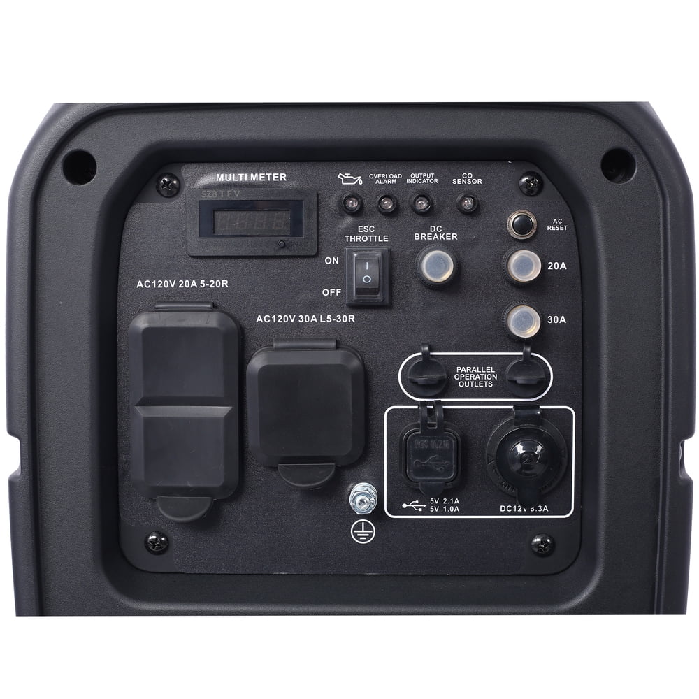3500 Watt Portable Inverter Generator Gas Powered EPA Compliant with CO Sensor Clean Pure Sine Wave Power for Home Backup Camping RV Trailer