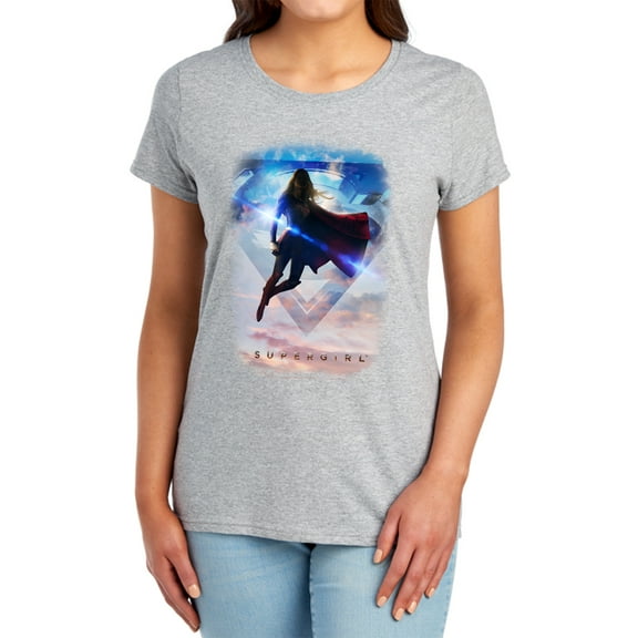 Supergirl Endless Sky Women's T Shirt, Athletic Heather, Medium