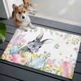 thumbnail image 3 of Entryway Rug 2'x3', Easter Small Rug for Kitchen Bathroom Door Mat Indoor Entrance, Spring Rustic Botanical Floral Rabbit Eggs Leaves Non-Slip Area Rugs Floor Mats Carpet Front Door Rugs, 3 of 8