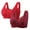 z1-2 PCS Red/Wine, variant on Ahdbta Front Snaps Seniors Bra Front Closure Everyday Sports Bras Comfort Wireless Cotton Full Coverage Daisy Bras for Women Plus Size