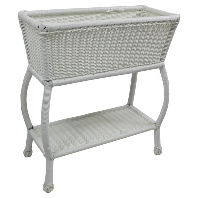 International Caravan 3190WT Resin Wicker Rectangular Plant Stand