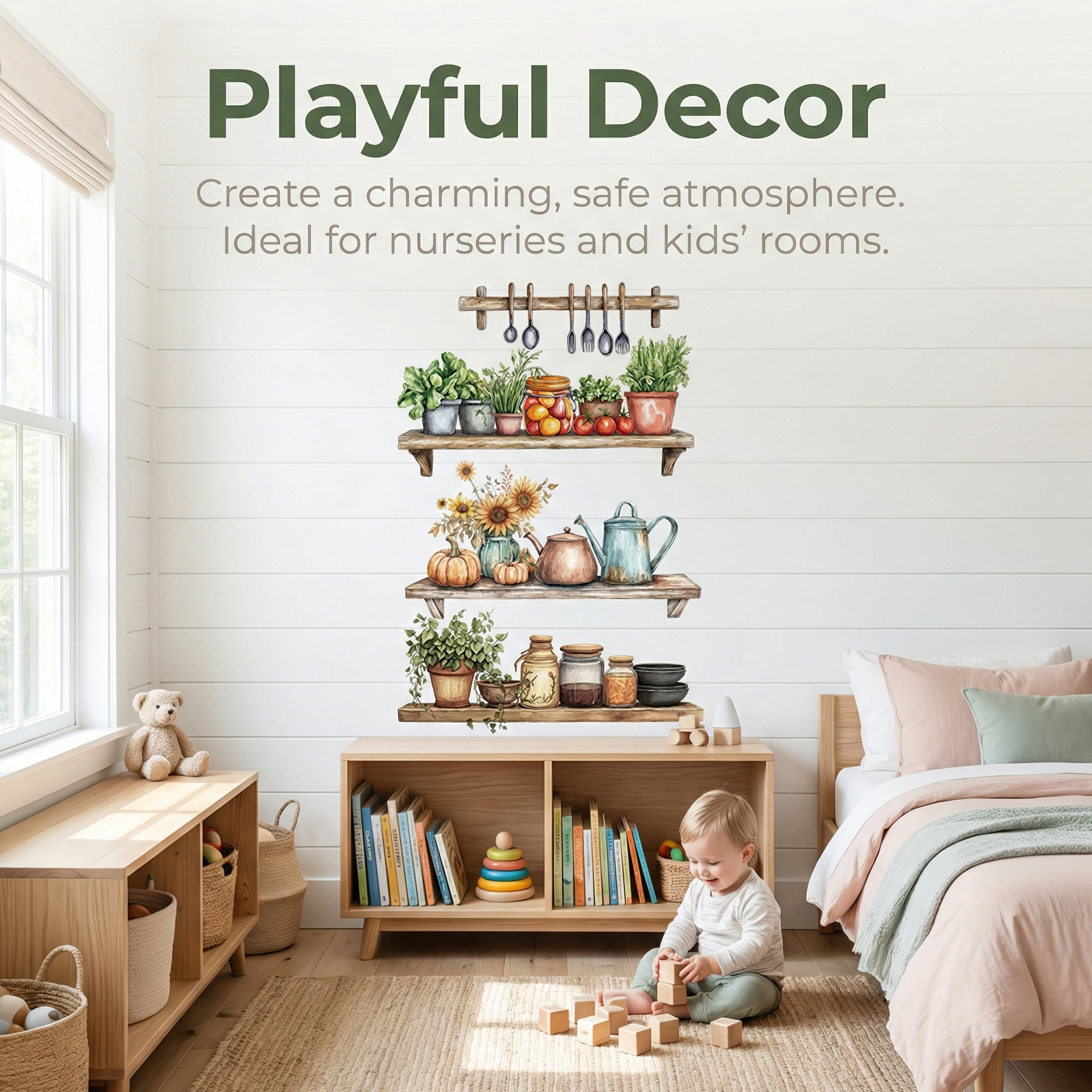 Unique Bargains Removable Peel Stick Waterproof Wall Decals Multicolor 23.6" x 15.7"