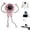 Pink, variant on Portable Robot Fan Man with Remote, Adjustable 199-Speed Rechargeable Portable Fan with Flexible Suction Mount & Phone Holder for Office, Travel, Camping & Car Use
