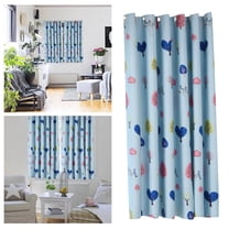 1Pc Curtain 1 Panel/39"X79" Window Curtains Eyelet Curtains Curtains for Bedroom Bathroom Living Room Blue Love Heart Curtain