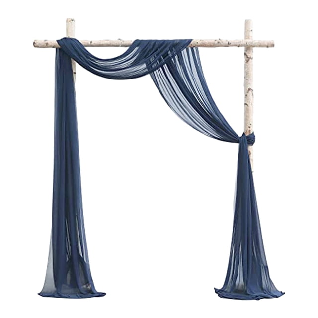Yuarrent Cortinas duraderas para de boda, para una amplia gama de eventos, no es fácil de arrugar, tela para drapeado de de boda Kits de decoración para fiestas azul oscuro