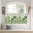 thumbnail image 3 of Saint Patrick''s Day Tier Curtains, Farmhouse Spring Botanical Clovers Light Filtering Kitchen Curtains, 2Pcs Rod Pocket Half Window Treatments Panels for Sink Cafe Cabinet Camper 27.5x24 Inch, 3 of 7