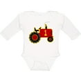 thumbnail image 3 of Inktastic Red Tractor 1st Birthday Boys Long Sleeve Baby Bodysuit, 3 of 5