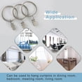 thumbnail image 5 of 1.5 inch Curtain Hooks, 20 Pcs Curtain Rings, Rustproof Curtain Rings with Clips, Metal Solid Curtain Clips with Rings, Decorative Vintage Drapes Rings for Drapes (Matte Nickel), 5 of 5