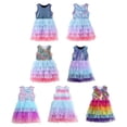 thumbnail image 4 of GYRATEDREAM Kids Girls Dresses Fish Scale Print Mermaid Dress Sleeveless Tutu Dresses Party Wedding Birthday Tulle Dresses for 4-5T, 4 of 5