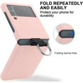 thumbnail image 2 of Compatible with Samsung Galaxy Z Flip 4 5G Case Shockproof Silicone Soft Cover for Girls Women -Pink, 2 of 12