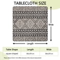 thumbnail image 2 of Black Geometric Diamond Pattern Square Fitted Tablecloth with Elastic Edge,Square Table Cover,Washable Elastic Table Cover for Home Kitchen Party Decor 36"x36", 2 of 6