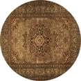 thumbnail image 1 of Ahgly Company Indoor Round Medallion Brown Traditional Area Rugs, 7' Round, 1 of 4