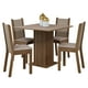 thumbnail image 1 of Juego de Comedor Mesa Tablero de Madera 4 Sillas Marrón/Crema/Sintético Beige Briana Madesa, 1 of 5