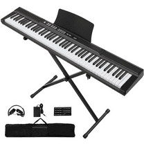 SUGIFT 88 Key Digital Piano Keyboard Semi-Weighted Piano Keyboard 88 Keys with Bluetooth, Piano Pedal, Stand, Carrying Case, and Headphones