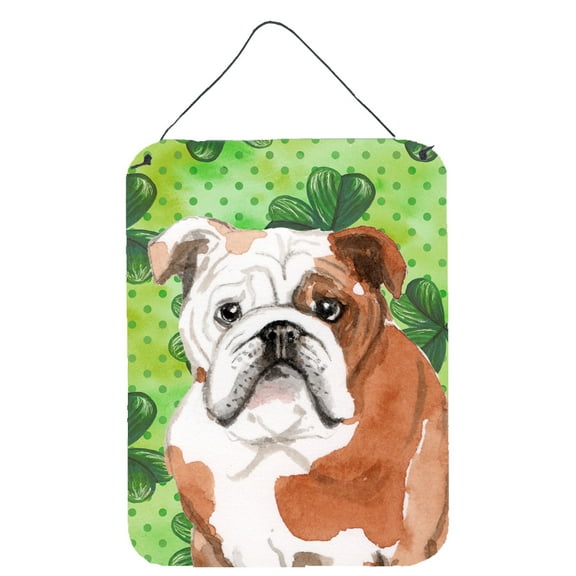 English Bulldog St. Patricks Wall or Door Hanging Prints
