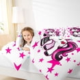 thumbnail image 4 of Erosebridal Cute Unicorn Girls 7-Piece Bedding Comforter Set,Pink Stars Dreamy Princess Style King Bedding Sets For Kids Girls,Reversible, 4 of 7