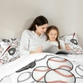 thumbnail image 5 of Homewish Gamer Baseball 3-Piece Full Size Comforter Sets for Children Kids Teens,Ball Gaming Bedding Comforter Set,Sport Theme Lightweight Bedding Sets,Lightweight Room Decor, 5 of 8