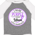 thumbnail image 4 of Inktastic I Wear Purple for my Mom- Lupus Awareness Boys or Girls Long Sleeve Baby Bodysuit, 4 of 5