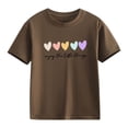 thumbnail image 4 of HIPYLO Preppy Clothes Girls Short Sleeve T Shirts Heart Print Kids Summer Tops Teen Girl Casual Crewneck Basic Graphic Tees Toddler Girl Clothes, 4 of 8