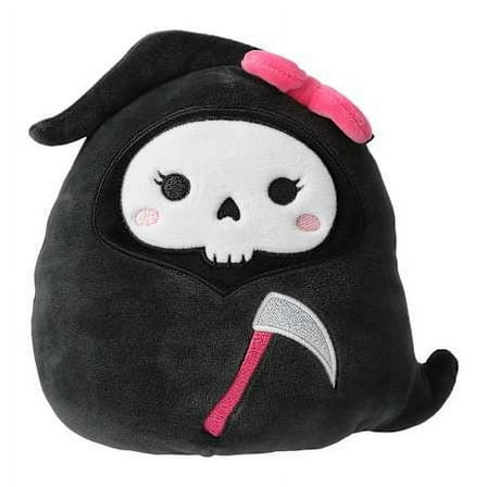 Squishmallows Official Kellytoys Plush 7.5 Inch Jane the Grim Reaper With Bow Halloween Edition Soft Stuffed Toys