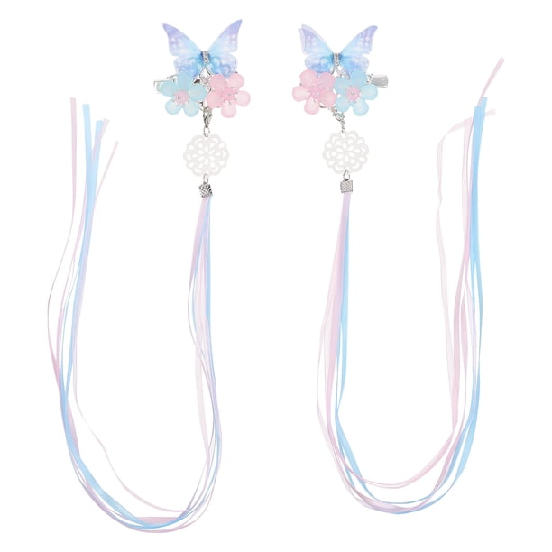 1 par de mariposa clips de pelo estilo chino pinzas para el cabello niño Hanfu tocado