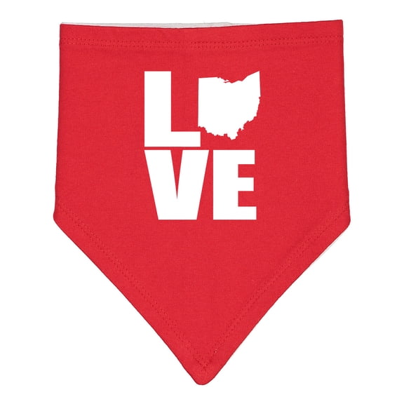 Inktastic Ohio Love Baby Bandana Bib
