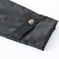 thumbnail image 3 of Generic Solid Color Button Trench Coat with Hat Casual Waist Korean Version of The Classic Trench Coat Puffer Jacket for Children for Holiday Winter Party Christmas（5-6 Years Black）, 3 of 8