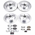 thumbnail image 3 of PowerStop Front and Rear Z26 Street Warrior Carbon-Fiber Ceramic Brake Pad and Drilled and Slotted Rotor Kit Fits: SCION Select Models K2315-26, 3 of 9