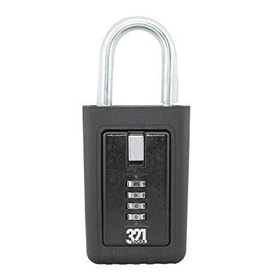 Updated Version Black Key Lock Box Large Capacity Wall Mounted Key Safe Box with Cover Key Storage Box with 4 Digit Combination Lock for Outdoor Home Office Garage School Gym Spare House Keys