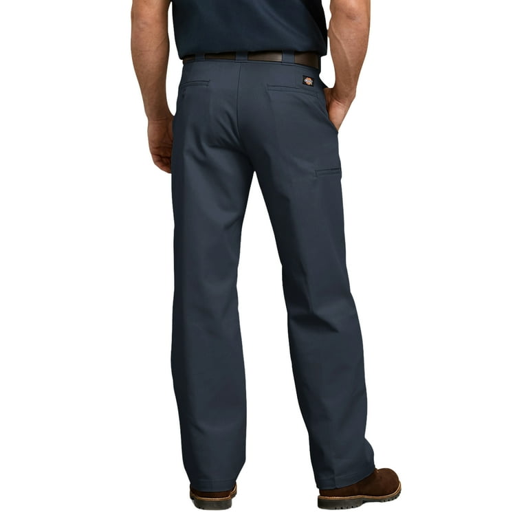 Dickies Men's Relaxed Fit Double Knee Work Pants, Dark Navy, 30X30