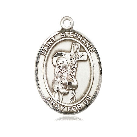 Extel Large Oval Silver Filled St Stephanie Medal