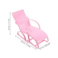 thumbnail image 2 of BESTYASH 2 Pcs Miniature Beach Chairs for Dolls, 6.68 Inch Plastic Lounge Furniture, Beach Accessories for Crafts, Suitable for 11.5 Inch Dolls, Pink, 2 of 8
