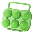 thumbnail image 4 of Caja de almacenamiento portátil para 6 huevos con rejilla, caja protectora y dispensador de huevos. Verde, 4 of 9