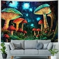 thumbnail image 4 of BCIIG Mushroom Tapestry Trippy Tapestry for Bedroom Blacklight Aesthetic Tapestries Black Light Poster Trippy Wall Hanging Decor for Living Room Psychedelic Blue Purple Colorful Tapestry 60x50inch, 4 of 6