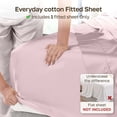 thumbnail image 2 of California Design Den Deep Fitted King Sheets, 1 Pc - Soft 100% Cotton Sateen, Durable All-Around Elastic - Pink Fitted Sheet, 2 of 8