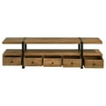 thumbnail image 3 of Benjara 70 Inch TV Media Entertainment Console with 4 Drawers, Mango Wood, Brown, 3 of 5
