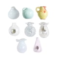 thumbnail image 1 of 14/12/10/9/8/6/4/3/2/1 Pieces Mini Vase Magnets Mini Ceramic Vase Refrigerator Magnets 3D Plant Magnets for Refrigerator Kitchen Locker office Decoration, 1 of 9
