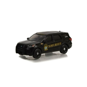 2020 Ford Police Interceptor Utility , Black - Greenlight 30355/48 - 1/64 scale Diecast Car